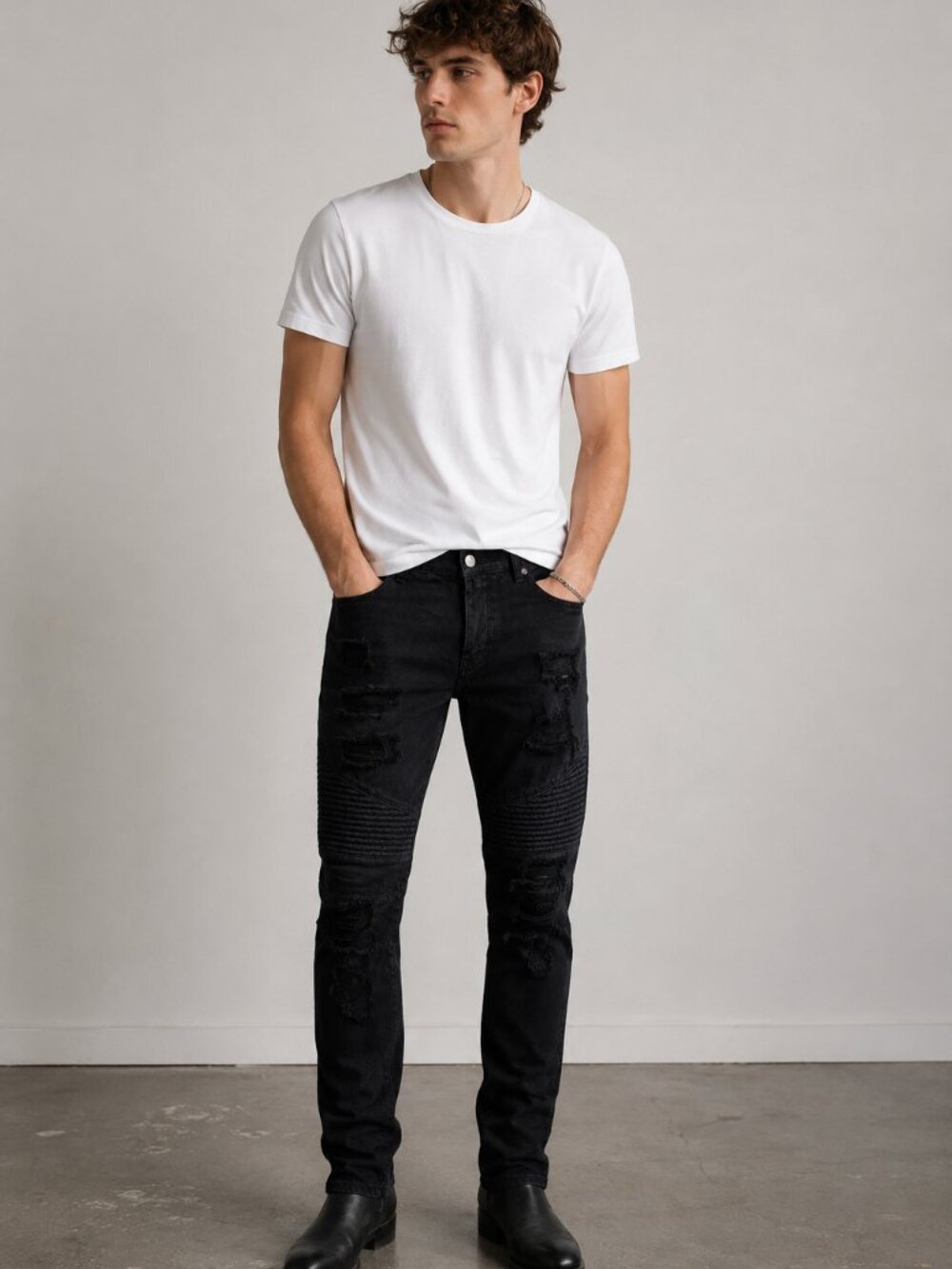 STAMPD Moto Skinny Jeans Size 34